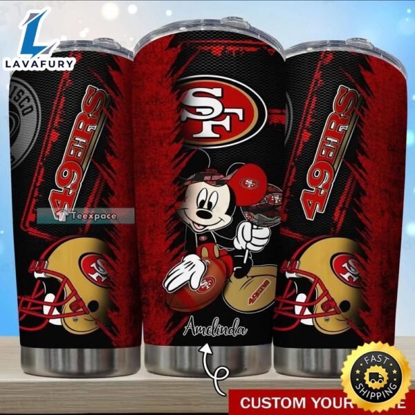 Personalized Name 49ers Mickey Mouse Fan Tumbler