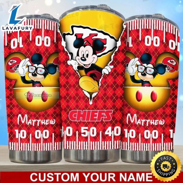 Personalized Name Chiefs Mickey Mouse Tumbler