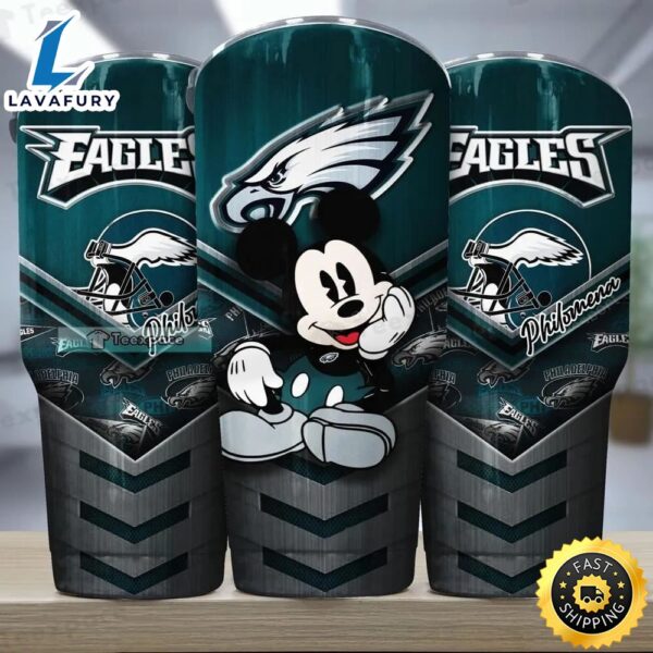Personalized Name Eagles And Mickey Tumbler