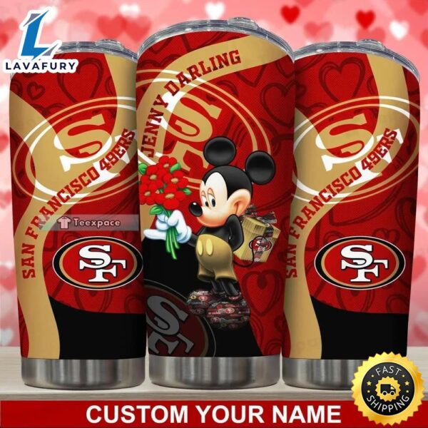 Personalized Name Mickey Dear Darling 49ers Tumbler