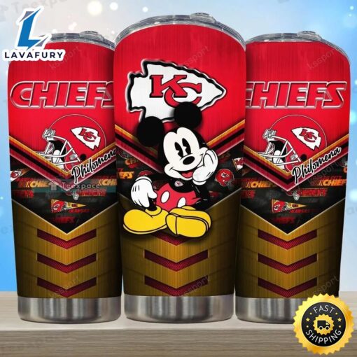 Personalized Name Mickey Smile Kansas City Chiefs Tumbler