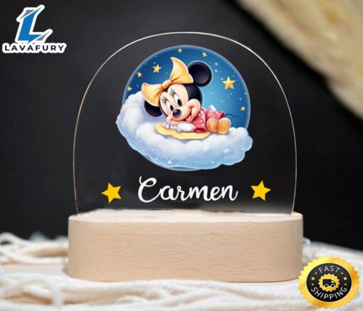 Personalized Night Light Mickey Mouse – Lamp For Kids With Name