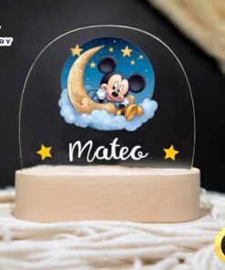 Personalized Night Light Mickey Mouse – Lamp For Kids With Names