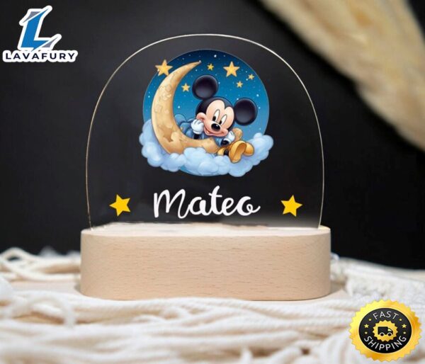 Personalized Night Light Mickey Mouse – Lamp For Kids With Names