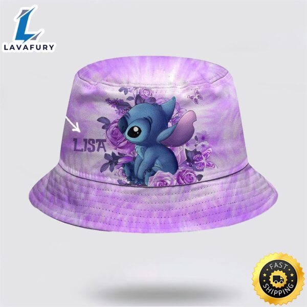 Personalized Purple Stitch Bucket Hat