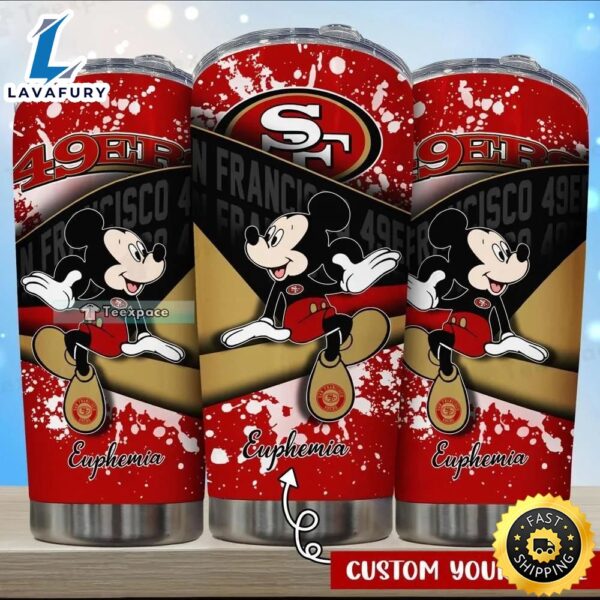 Personalized San Francisco 49ers Mickey Mouse Playful Tumbler