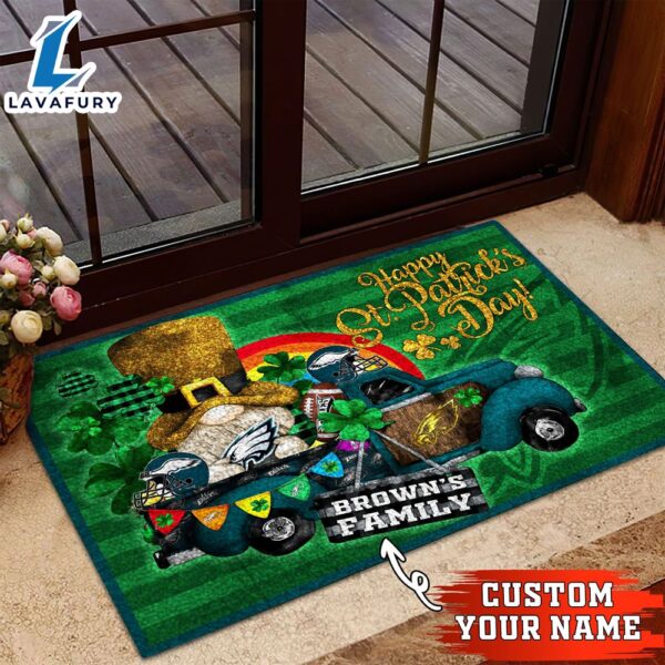 Philadelphia Eagles NFL-Custom Doormat For The Celebration Of Saint Patrick’s Day