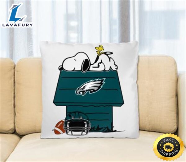 Philadelphia Eagles NFL Football Snoopy Woodstock The Peanuts Movie Pillow Square Pillow