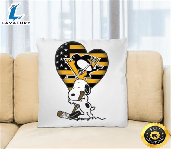 Pittsburgh Penguins NHL Hockey The Peanuts Movie Adorable Snoopy Pillow Square Pillow