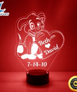 Puppy Love Heart Led Lamp Light Up Heart Lamp Night Light