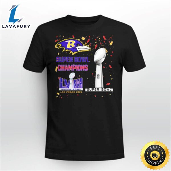 Ravens Super Bowl Champions Lviii Las Vegas 2024 Shirt