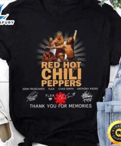 Red Hot Chili Peppers Band Signatures T-Shirt 2024 Tour Rhcp Rock Shirt