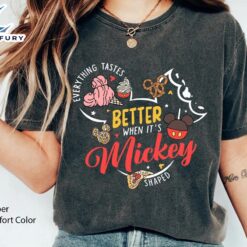 Retro Everything Tastes Better When It’s Mickey Shaped Mickey Mouse Head Disney Snacks T-Shirt Lovely