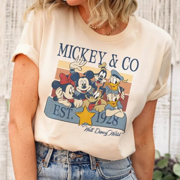 Retro Mickey And Friends Shirt, Mickey Co Ets 1928 Shirt