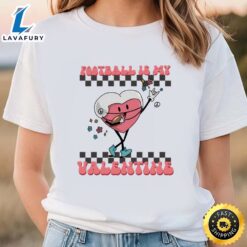 Retro Football Valentine Shirt, Football Heart Player T-Shirt