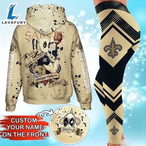 Rock Paper Scissors Throat Punch I Win New Orleans Saints NFL-Custom Hoodie Leggings