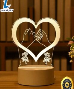 Romantic Love 3d Acrylic Led Lamp For Home Children’s Night Light