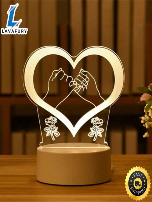 Romantic Love 3d Acrylic Led Lamp For Home Children’s Night Light