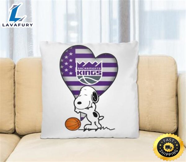 Sacramento Kings NBA Basketball The Peanuts Movie Adorable Snoopy Pillow Square Pillow