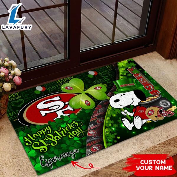 San Francisco 49ers NFL-Custom Doormat The Celebration Of The Saint Patrick’s Day