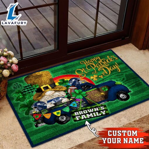 Seattle Seahawks NFL-Custom Doormat For The Celebration Of Saint Patrick’s Day