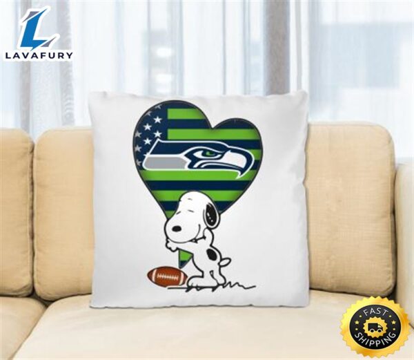 Seattle Seahawks NFL Football The Peanuts Movie Adorable Snoopy Pillow Square Pillow