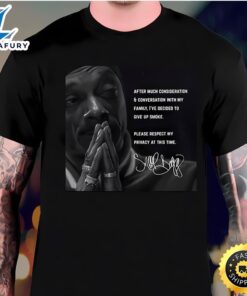 Snoop Dogg Says He Is Giving Up Smoking On Instagram Vintage T-Shirt