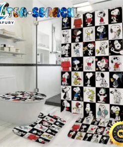 Snoopy 3d Shower Curtains Bathroom Sets