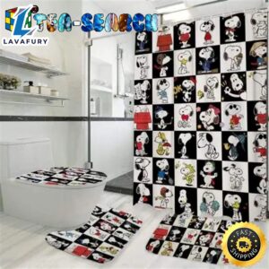 Snoopy 3d Shower Curtains Bathroom Sets