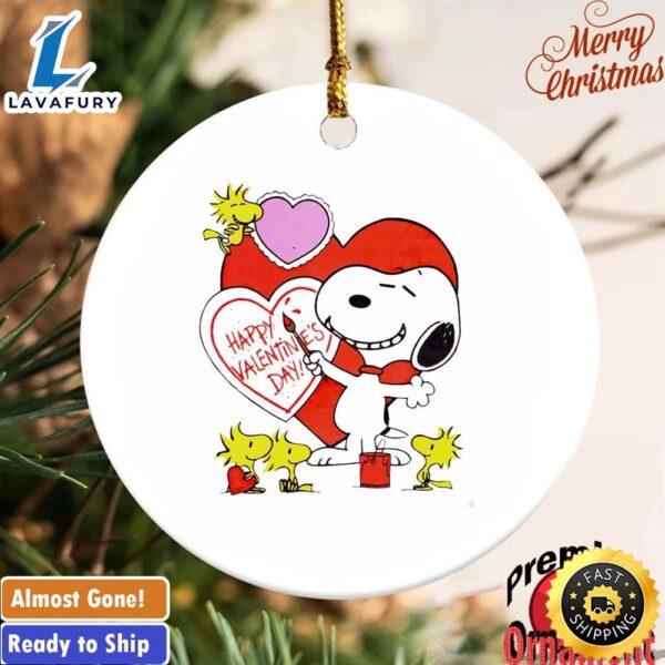 Snoopy And Woodstock Happy Valentine’s Day Ornament Tree Decoration
