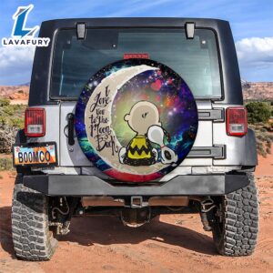 Snoopy Charlie Love You To The Moon Galaxy Car Spare Tire Covers Gift For Campers 2 1