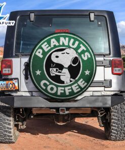 Snoopy Coffee Logo Car Spare Tire Covers Gift For Campers 2 1