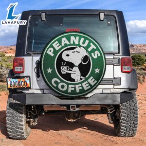 Snoopy Coffee Logo Car Spare Tire Covers Gift For Campers 2 1