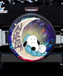 Snoopy Dog Sleep Love You To The Moon Galaxy Spare Tire Covers Gift For Campers 4 1