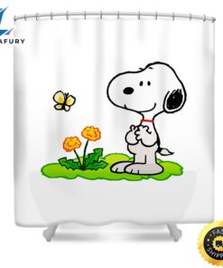 Snoopy Flower Shower Curtain