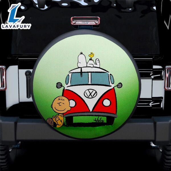 Snoopy Green Hippie Car Spare Tire Covers Gift For Campers