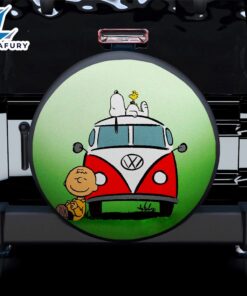 Snoopy Green Hippie Car Spare Tire Covers Gift For Campers 4 1