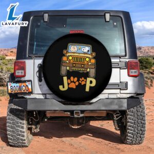 Snoopy Jeep Driving Car Spare Tire Covers Gift For Campers 2