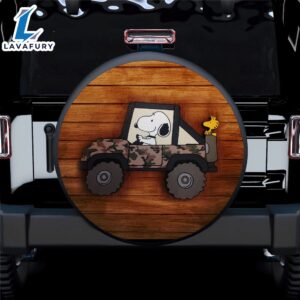 Snoopy Jeep Wood Car Spare…