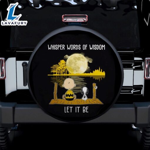 Snoopy Let It Be Car Spare Tire Covers Gift For Campers