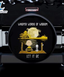 Snoopy Let It Be Car Spare Tire Covers Gift For Campers 4 1