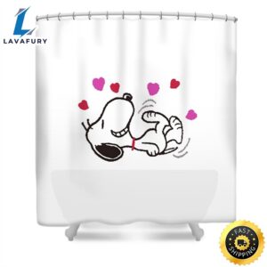 Snoopy Love Shower Curtain