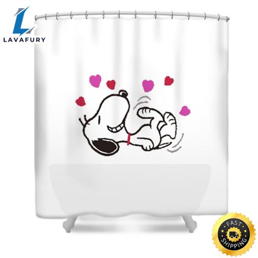 Snoopy Love Shower Curtain