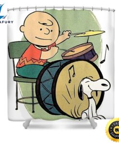 Snoopy Music Shower Curtain
