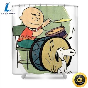 Snoopy Music Shower Curtain