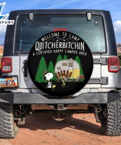 Snoopy Quitcherbitchin Camping Car Spare Tire Covers Gift For Campers 2 1