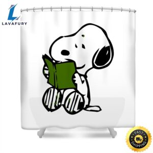 Snoopy Reading Shower Curtain