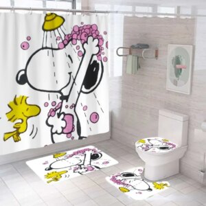 Snoopy Shower Curtain Printing Anime…