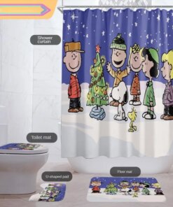 Snoopy Shower Curtains Bathroom Curtain…