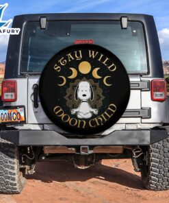 Snoopy Stay Wild Moon Child Car Spare Tire Covers Gift For Campers 2 1